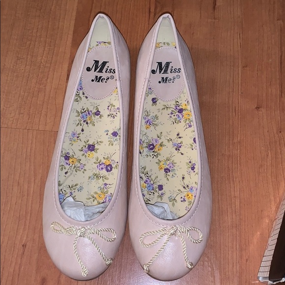 Light pink ballet flats man made leather - Picture 1 of 5